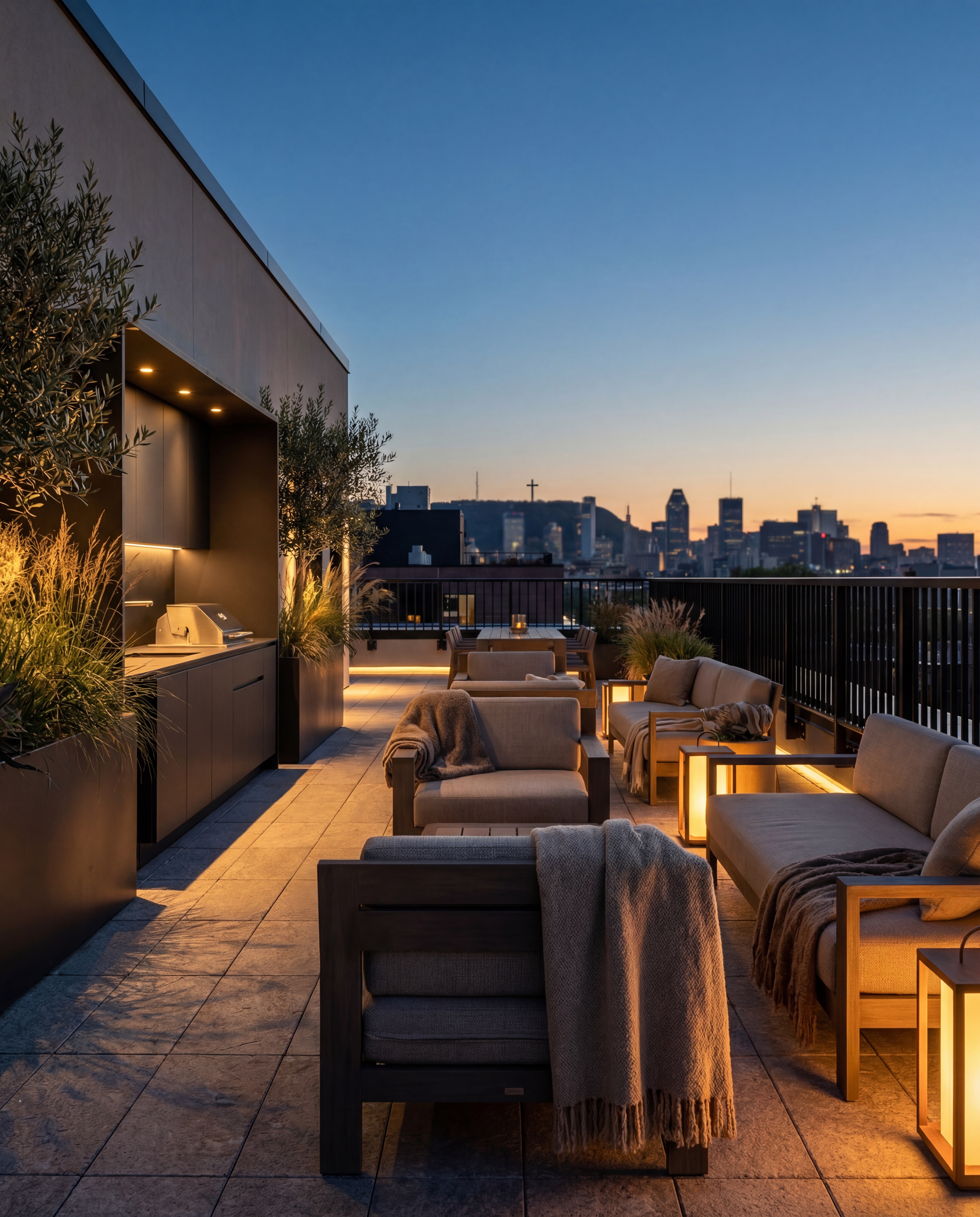 Rooftop BBQ area